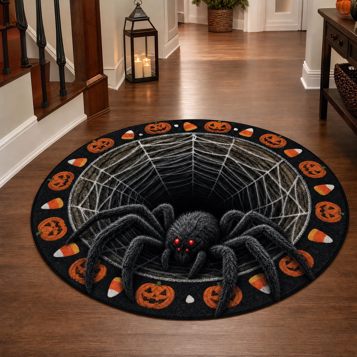 ๐๐ 3D Illusion Holiday Rug โ Spooky Halloween & Christmas Magic for Your Home
