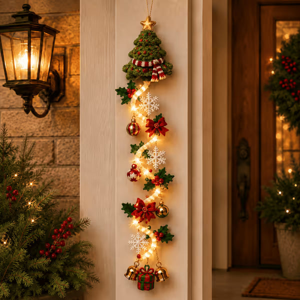 Light-Up Christmas Door Hanger