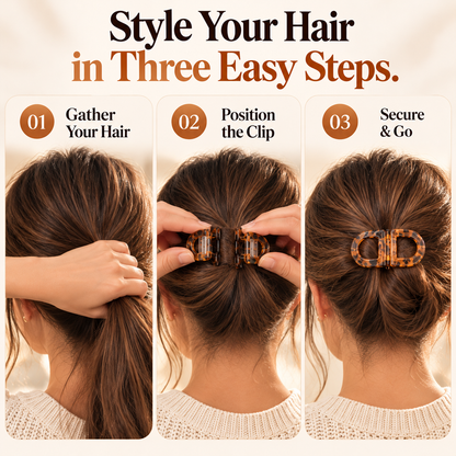 Flat Magnetic Hair Clip-Keep Your Hair Up. Lean Back Comfortably.