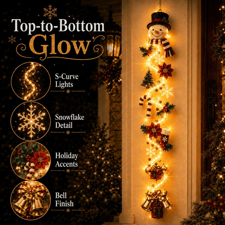 Light-Up Christmas Door Hanger