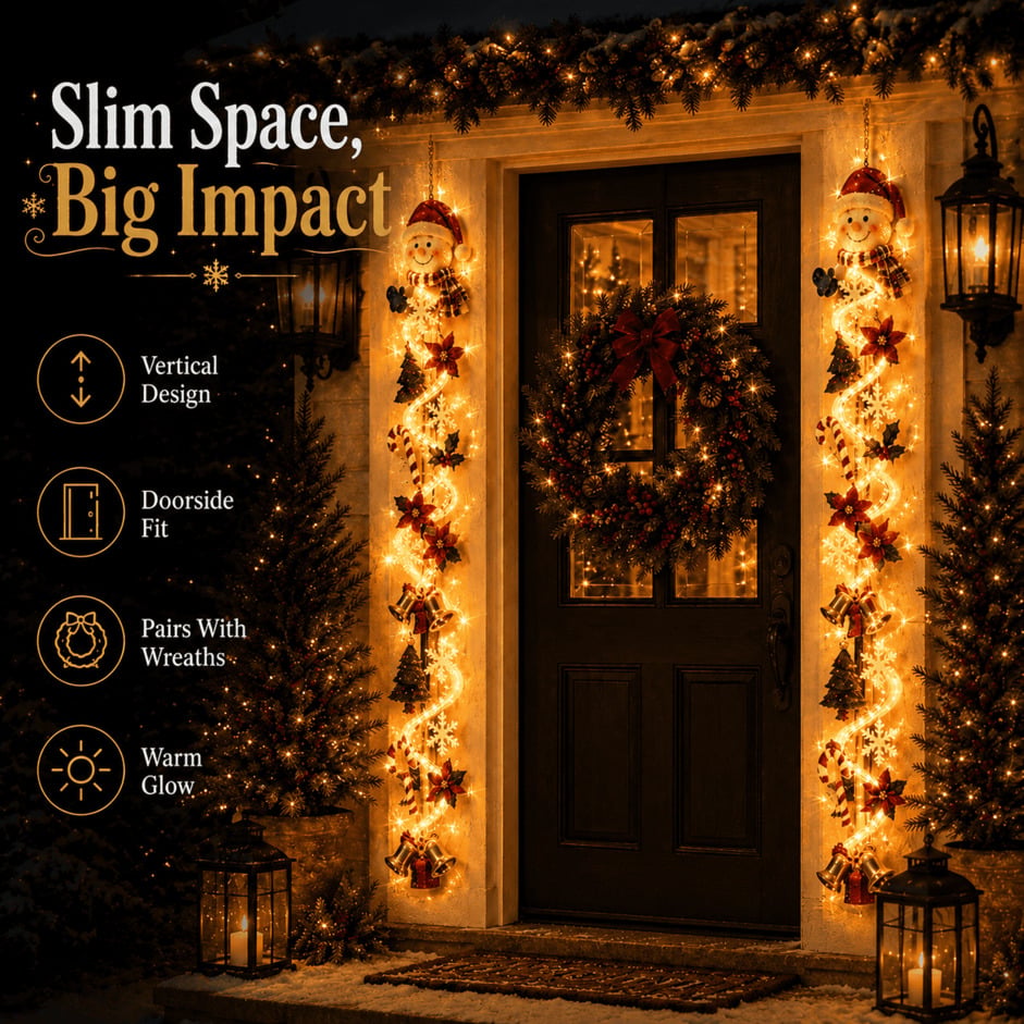 Light-Up Christmas Door Hanger
