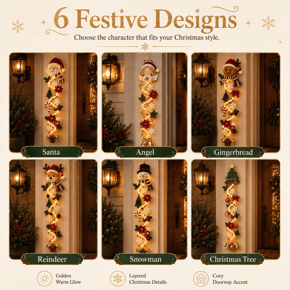 Light-Up Christmas Door Hanger