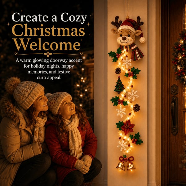 Light-Up Christmas Door Hanger