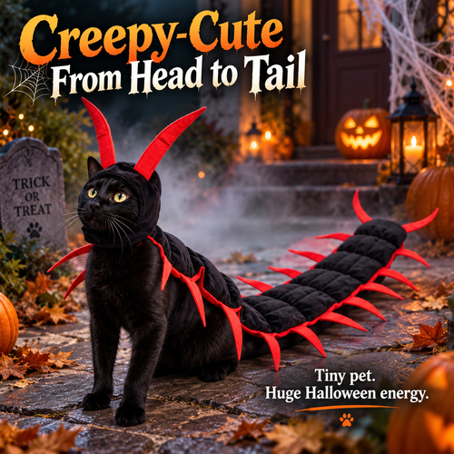Creepy Centipede Pet Costume - Funny Halloween Outfit for Pets