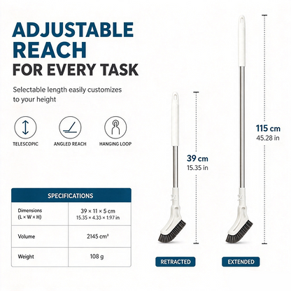 Multifunctional Extendable Long Handle Floor Scrub Brush