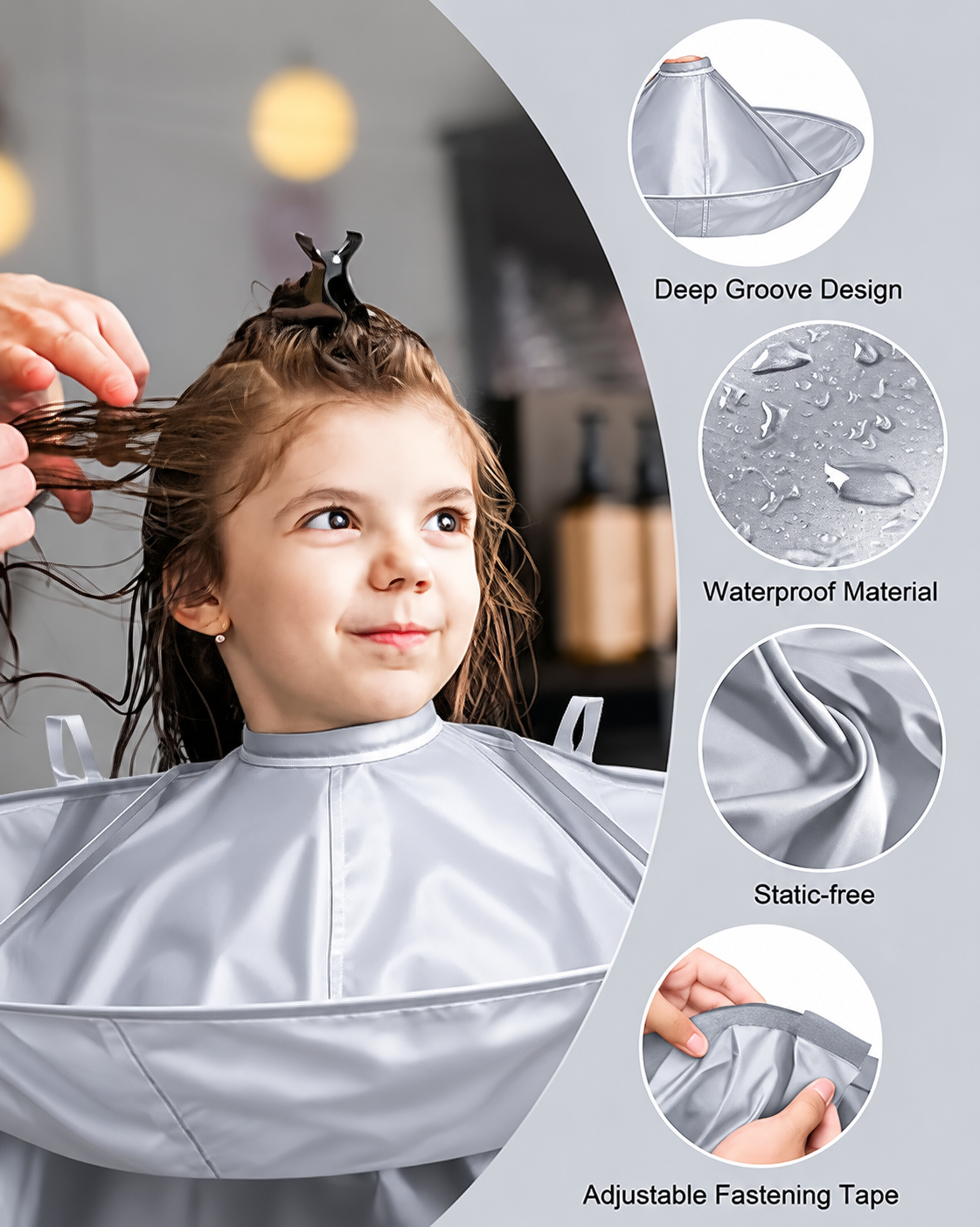 ✂️ Mess-Free Haircut Cape – Foldable Hair Catcher for Easy Cleanup 🧹