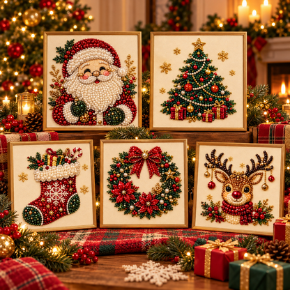3D Christmas Pearl Art Kit – Create Your Own Holiday Decor