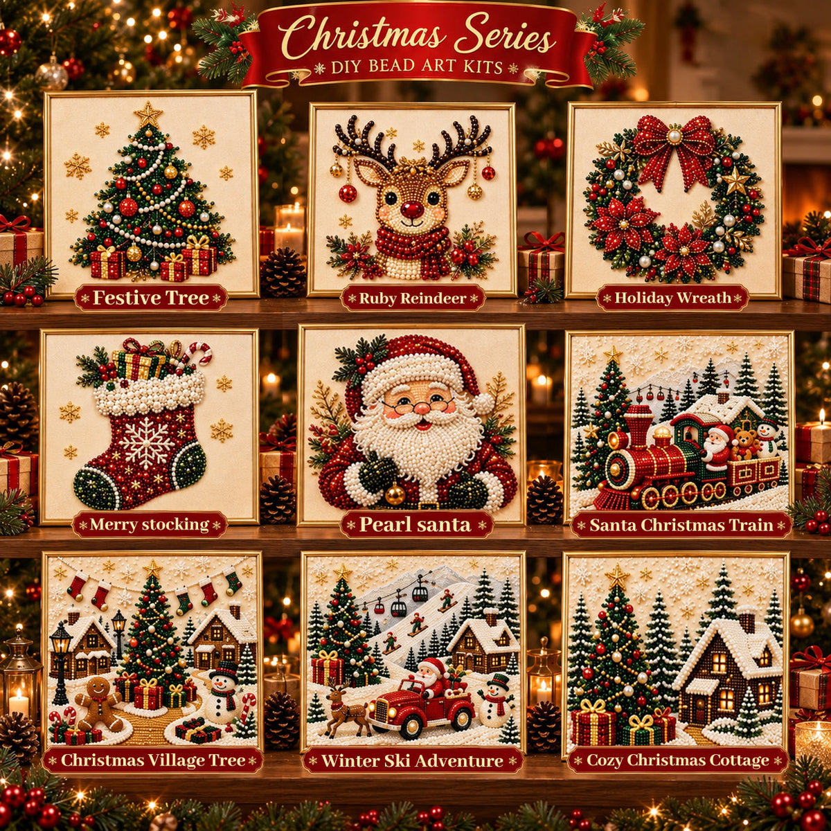 3D Christmas Pearl Art Kit – Create Your Own Holiday Decor