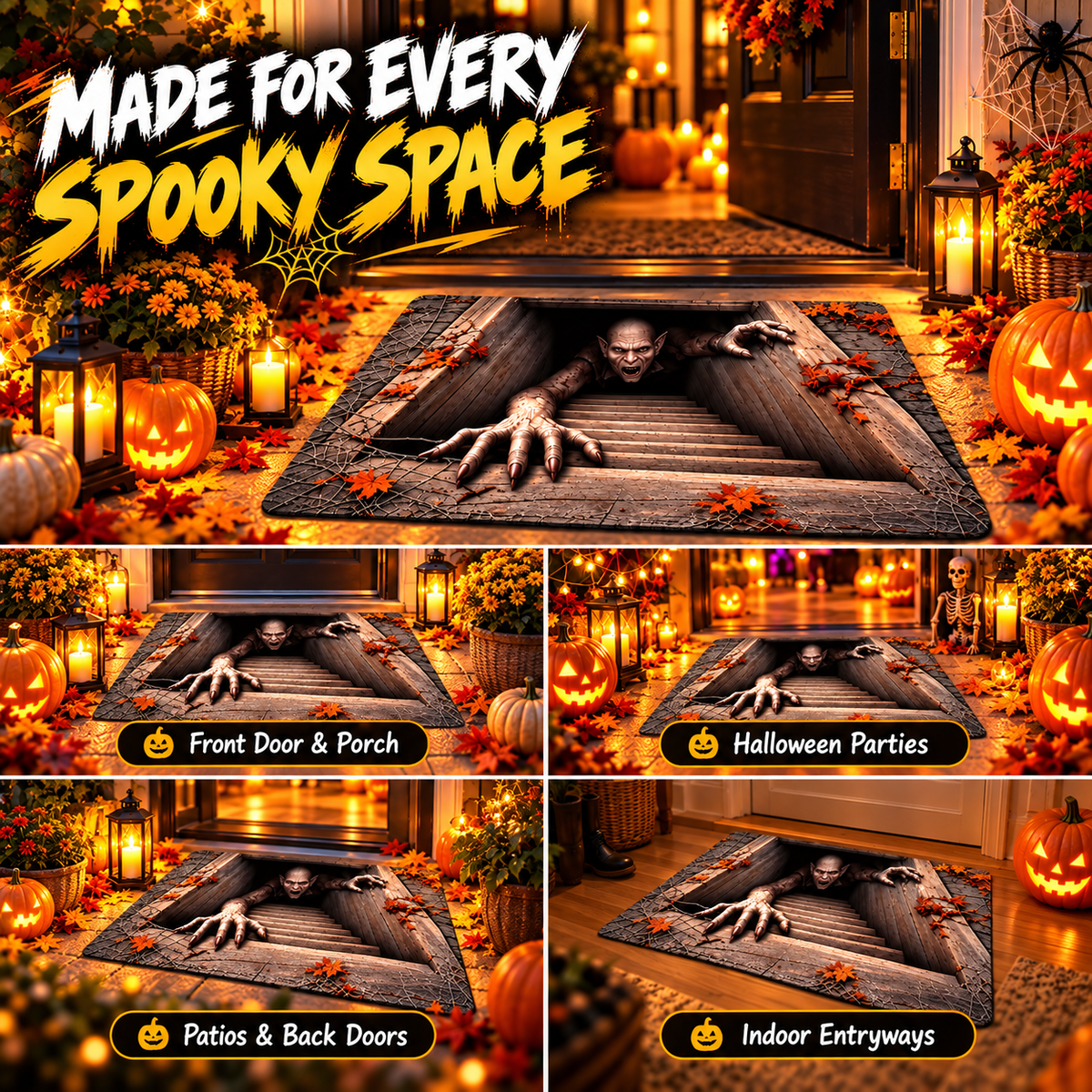 3D Horror Illusion Rug - Turn Any Floor Into a Nightmare.