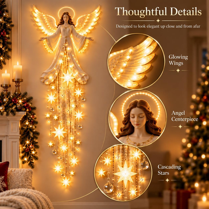 Make Any Wall Feel Like Christmas-Angel Blessing Starfall LED Wall Light