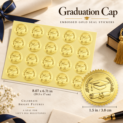 Embossed Gold Seal Stickers – Elegant Finishing Touches for Cards & Gifts