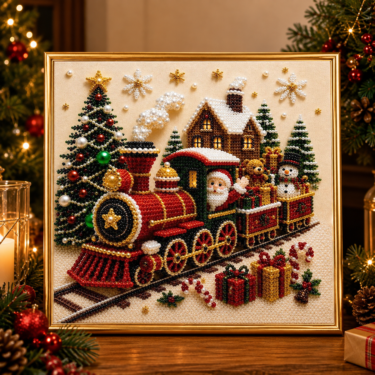3D Christmas Pearl Art Kit – Create Your Own Holiday Decor