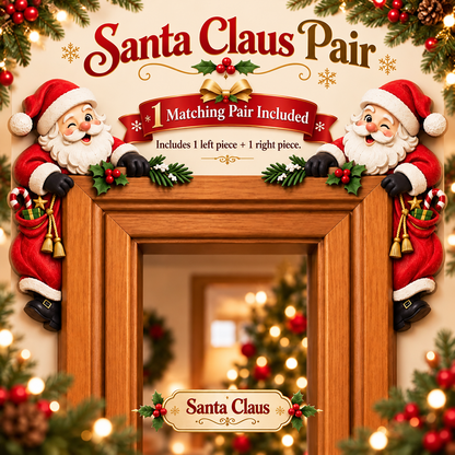 Christmas Peekaboo Door Frame Corner Decor