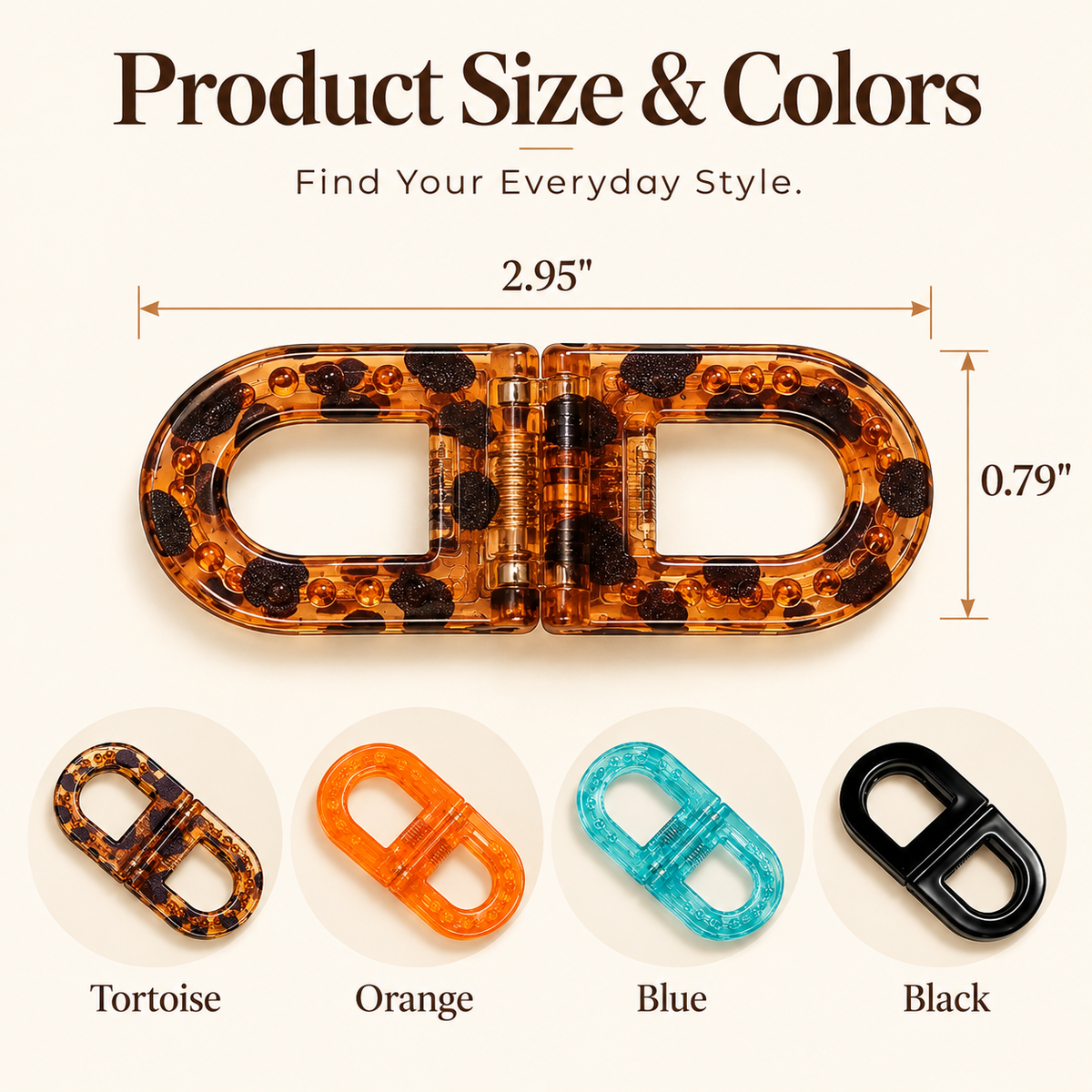 Flat Magnetic Hair Clip-Keep Your Hair Up. Lean Back Comfortably.
