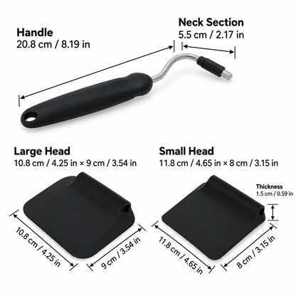 7-Position Adjustable Spatula – 2-in-1 Interchangeable Serving & Scraping Tool