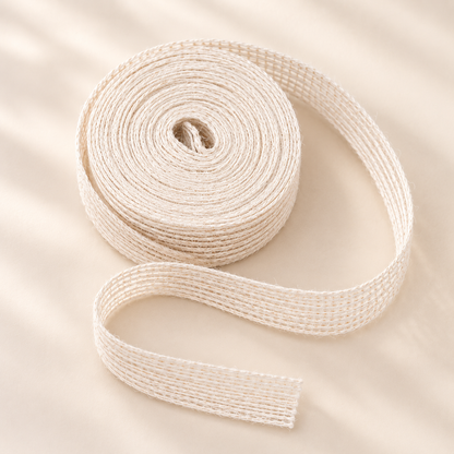 Natural Woven Gift Ribbon – Textured Linen-Style Ribbon for Gift Wrapping & Paper Crafts