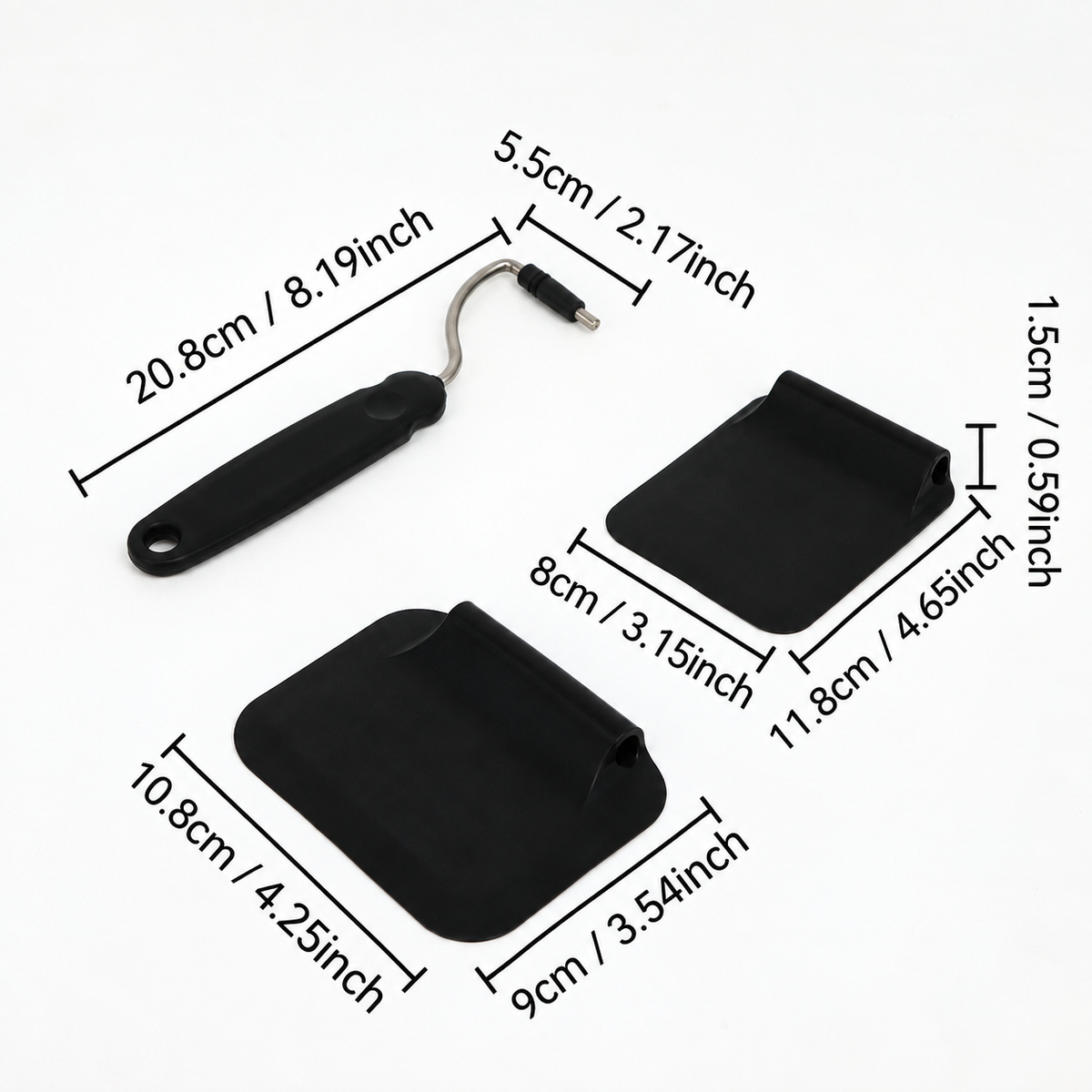 7-Position Adjustable Spatula – 2-in-1 Interchangeable Serving & Scraping Tool