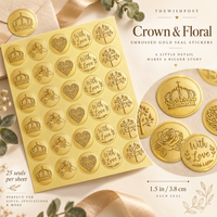 Crown & Floral 25 Seal