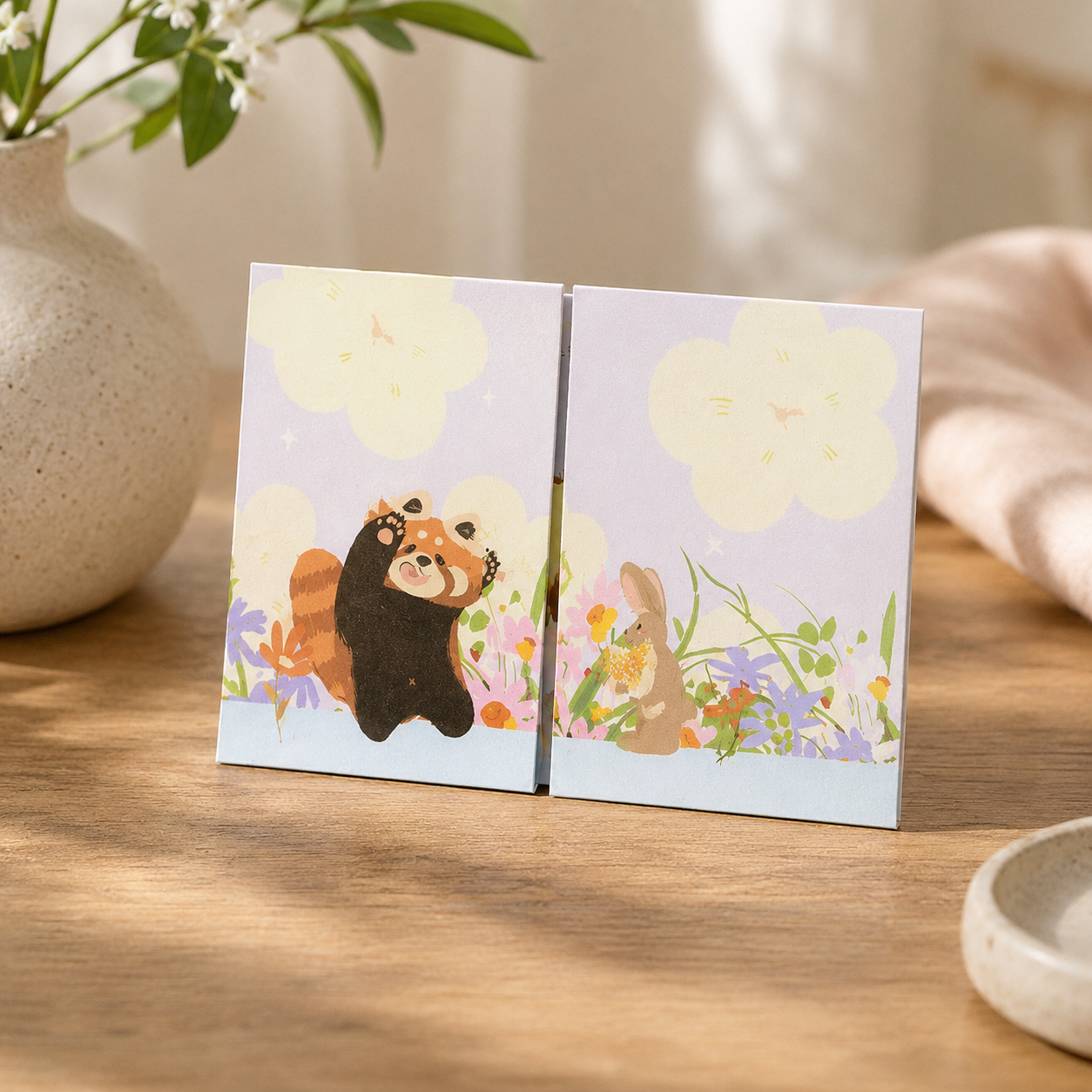 Interactive Accordion-Fold Greeting Card – Illustrated Surprise Card