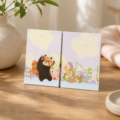 Interactive Accordion-Fold Greeting Card – Illustrated Surprise Card