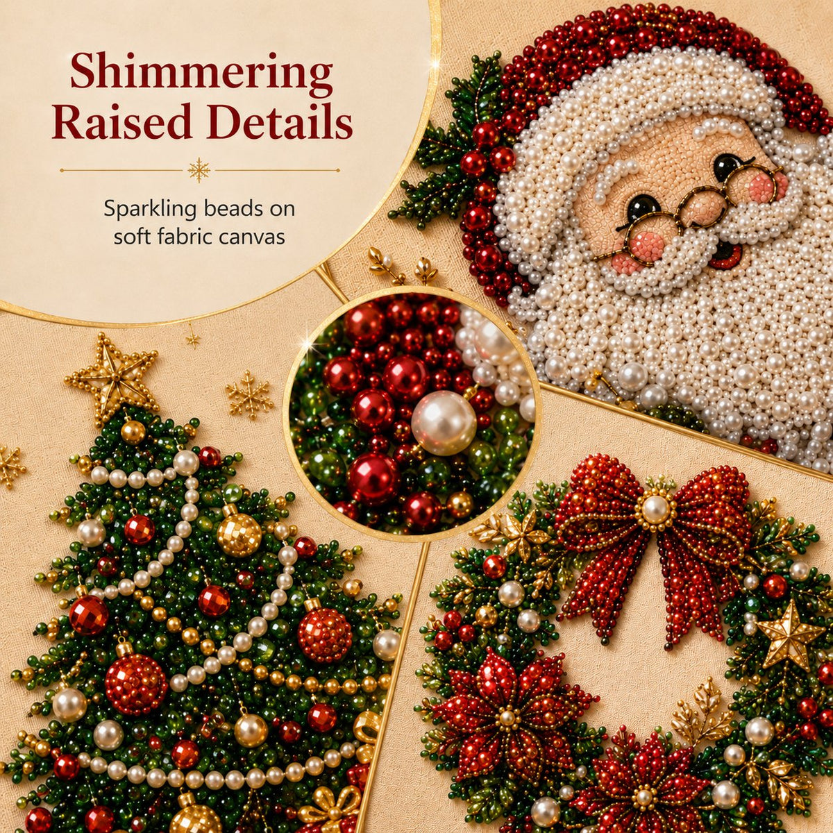 3D Christmas Pearl Art Kit – Create Your Own Holiday Decor
