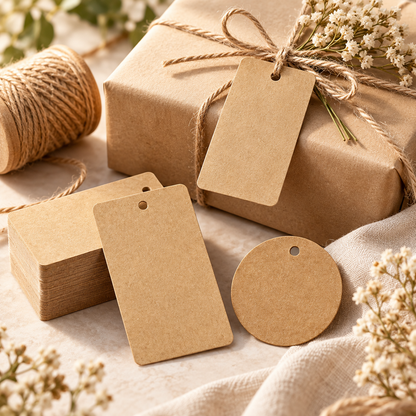 Kraft Gift Tag Set – A Handmade Finishing Touch for Thoughtful Gifts